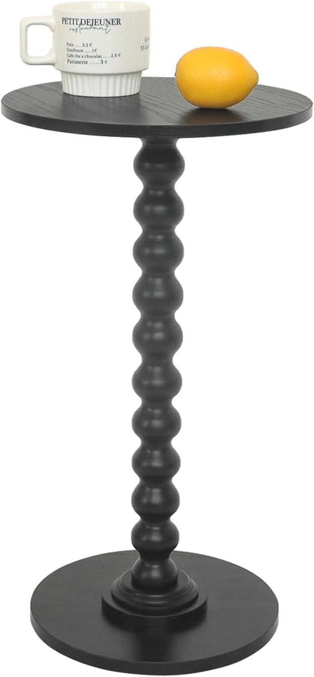 Round Side Table, Small Drink Table for Small Spaces