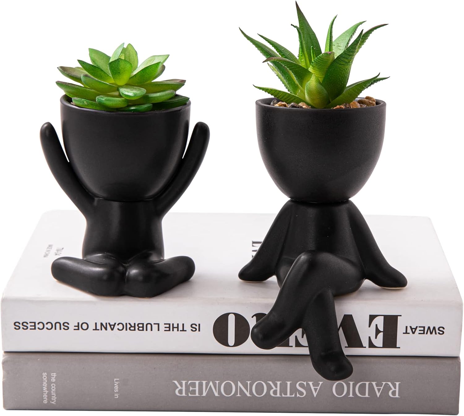 3PCS Cute Artificial Plants Office Decor for Women and Men, Small Fake Plants Decor for Bedroom and Bathroom, Lovely Faux Succulent Desk Decor for Office and Home