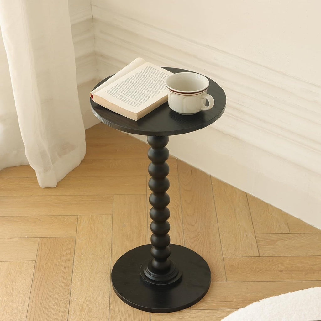 Round Side Table, Small Drink Table for Small Spaces